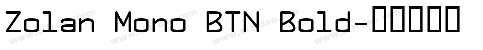 Zolan Mono BTN Bold字体转换